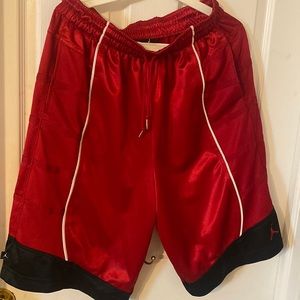 Red and black Jordan shorts